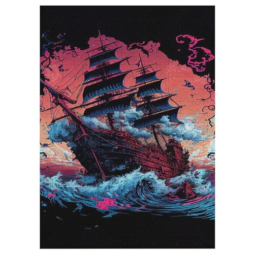 Holzpuzzle 1000 Teile, Piratenschiff,Boat Puzzles Erwachsene Und Kinder, Am Besten Für Die Familienspielsammlung 42×30cm Holzpuzzle 1000 Teile, Piratenschiff,Boat Puzzles Erwachsene Und Kinder, Am Besten Für Die Familienspielsammlung 42×30cm von LLLBBB