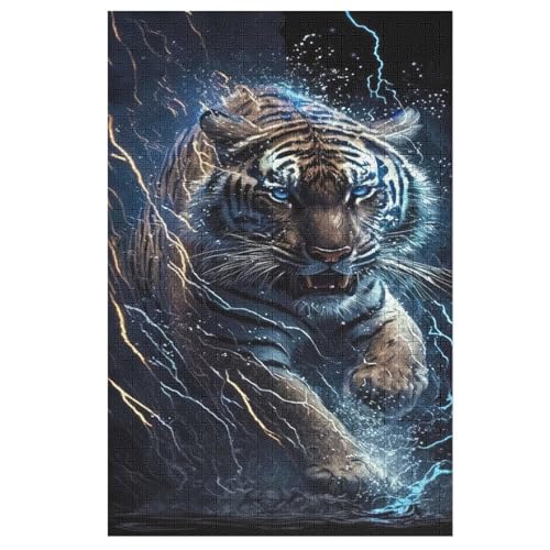 Holzpuzzle 1000 Teile, Tiger Puzzles Erwachsene Und Kinder, Am Besten Für Die Familienspielsammlung 78×53cm von LLLBBB