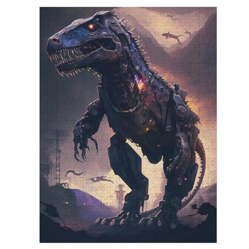 Holzpuzzle Dinosaurier Puzzle 1000 Teile Erwachsene Klassische Pädagogisches Spielzeug Kinder Lernspiel Herausforderndes Puzzles 55×41cm von LLLBBB