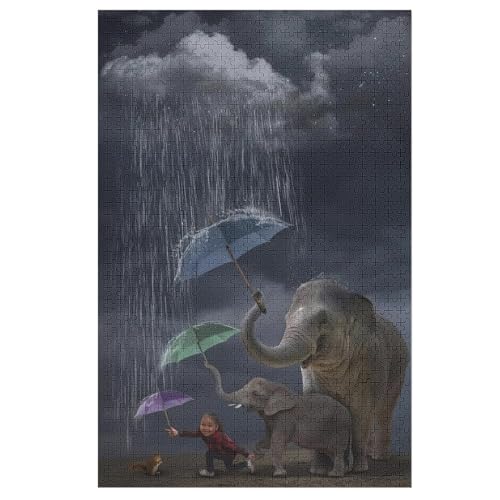 Holzpuzzle Elefant Puzzle 1000 Teile Erwachsene Klassische Pädagogisches Spielzeug Kinder Lernspiel Herausforderndes Puzzles 78×53cm Holzpuzzle Elefant Puzzle 1000 Teile Erwachsene Klassische Pädagogisches Spielzeug Kinder Lernspiel Herausforderndes Puzzles 78×53cm von LLLBBB