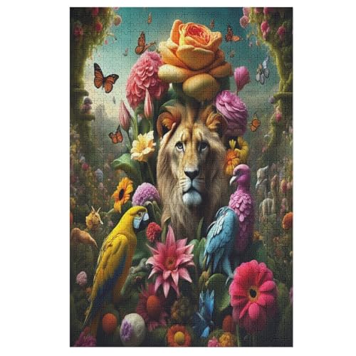 Holzpuzzle Löwe Puzzle 1000 Teile Erwachsene Klassische Pädagogisches Spielzeug Kinder Lernspiel Herausforderndes Puzzles 78×53cm Holzpuzzle Löwe Puzzle 1000 Teile Erwachsene Klassische Pädagogisches Spielzeug Kinder Lernspiel Herausforderndes Puzzles 78×53cm von LLLBBB
