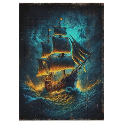 Holzpuzzle Piratenschiff Puzzle 1000 Teile Erwachsene Klassische Pädagogisches Spielzeug Kinder Lernspiel Herausforderndes Puzzles 42×30cm Holzpuzzle Piratenschiff Puzzle 1000 Teile Erwachsene Klassische Pädagogisches Spielzeug Kinder Lernspiel Herausforderndes Puzzles 42×30cm von LLLBBB