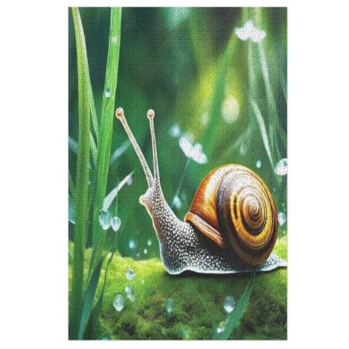 Holzpuzzle Schnecken Puzzle 1000 Teile Erwachsene Klassische Pädagogisches Spielzeug Kinder Lernspiel Herausforderndes Puzzles 78×53cm von LLLBBB