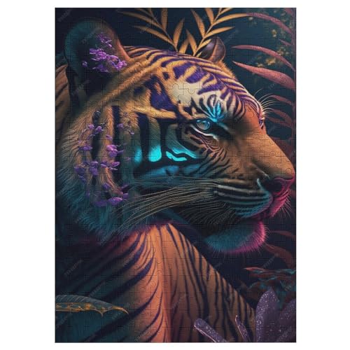 Holzpuzzles 1000 Teile Bunter Abstrakter Tiger -Puzzle Für Jungen Und Mädchen, Schwierigkeitsgrad, Lernspiele, Familienspielzeug 42×30cm Holzpuzzles 1000 Teile Bunter Abstrakter Tiger -Puzzle Für Jungen Und Mädchen, Schwierigkeitsgrad, Lernspiele, Familienspielzeug 42×30cm von LLLBBB