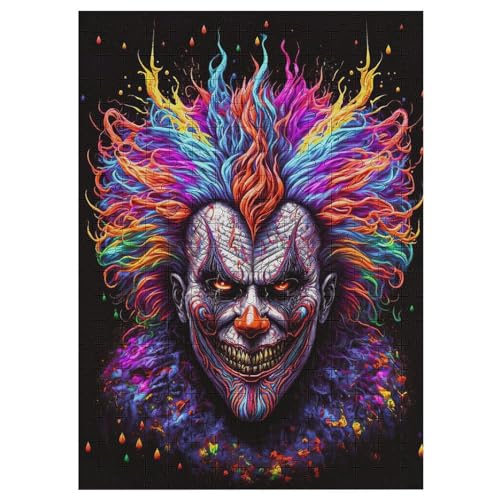 Holzpuzzles 1000 Teile Joker -Puzzle Für Jungen Und Mädchen, Schwierigkeitsgrad, Lernspiele, Familienspielzeug 42×30cm von LLLBBB