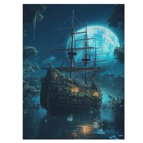 Holzpuzzles 1000 Teile Piratenschiff,Boat -Puzzle Für Jungen Und Mädchen, Schwierigkeitsgrad, Lernspiele, Familienspielzeug 55×41cm Holzpuzzles 1000 Teile Piratenschiff,Boat -Puzzle Für Jungen Und Mädchen, Schwierigkeitsgrad, Lernspiele, Familienspielzeug 55×41cm von LLLBBB