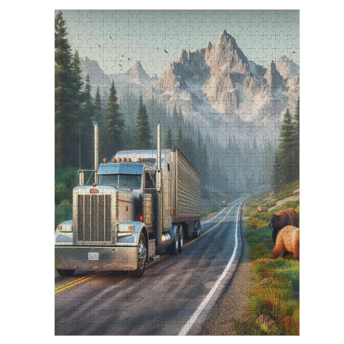 Holzpuzzles 500 Teile LKW -Puzzle Für Jungen Und Mädchen, Schwierigkeitsgrad, Lernspiele, Familienspielzeug 55×41cm Holzpuzzles 500 Teile LKW -Puzzle Für Jungen Und Mädchen, Schwierigkeitsgrad, Lernspiele, Familienspielzeug 55×41cm von LLLBBB
