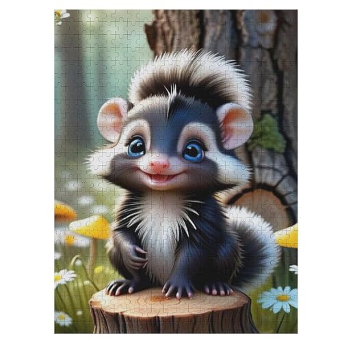 Holzpuzzles 500 Teile Stinktier -Puzzle Für Jungen Und Mädchen, Schwierigkeitsgrad, Lernspiele, Familienspielzeug 55×41cm Holzpuzzles 500 Teile Stinktier -Puzzle Für Jungen Und Mädchen, Schwierigkeitsgrad, Lernspiele, Familienspielzeug 55×41cm von LLLBBB