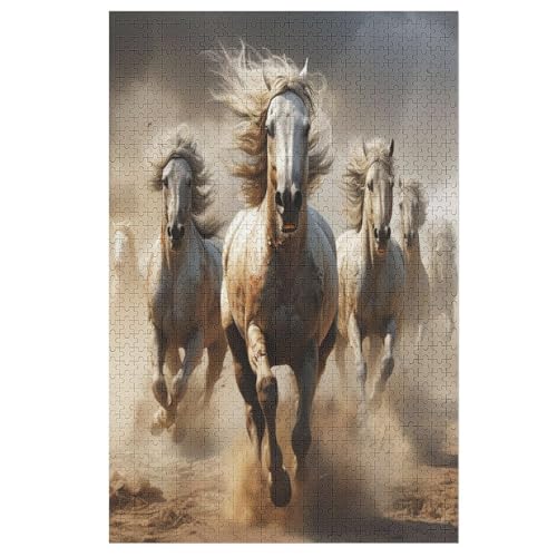 Horse Puzzle 1000 Teile, Holzpuzzle Für Erwachsene Kinder, Impossible Puzzles, Geschicklichkeitsspiel Für Die Ganze Familie 78×53cm von LLLBBB