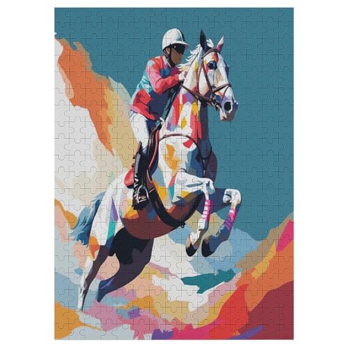 Horse Racing 300 Teile Puzzles Für Erwachsene, Impossible Puzzle, Geschicklichkeitsspiel Für Die Ganze Familie, Kinder Holzpuzzle 42×30cm Horse Racing 300 Teile Puzzles Für Erwachsene, Impossible Puzzle, Geschicklichkeitsspiel Für Die Ganze Familie, Kinder Holzpuzzle 42×30cm von LLLBBB