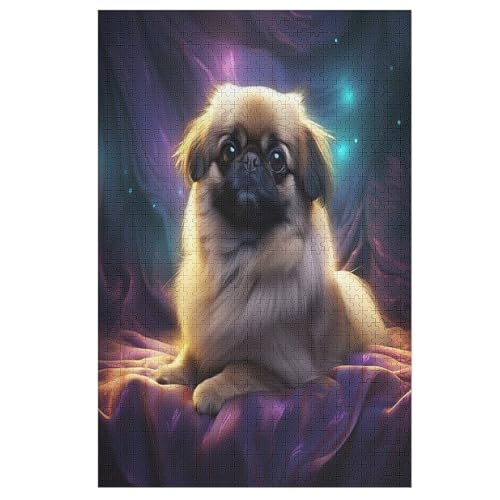 Hund 1000 Teile Puzzles Für Erwachsene Holzpuzzle Familienpuzzlespiel Stressabbau-Puzzle Für Kinder Ab 12 Jahren 78×53cm von LLLBBB