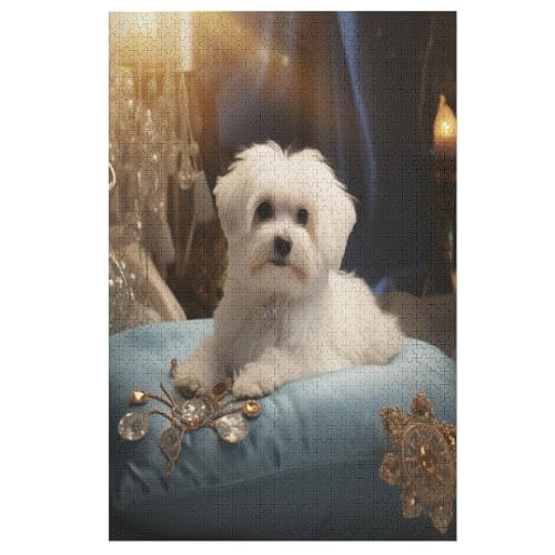 Hunde -Puzzle, 1000 Teile,Holzpuzzle Für Erwachsene Kinder, Lustiges Spielzeug, Denkspiel, Bildungsspiel, 78×53cm von LLLBBB