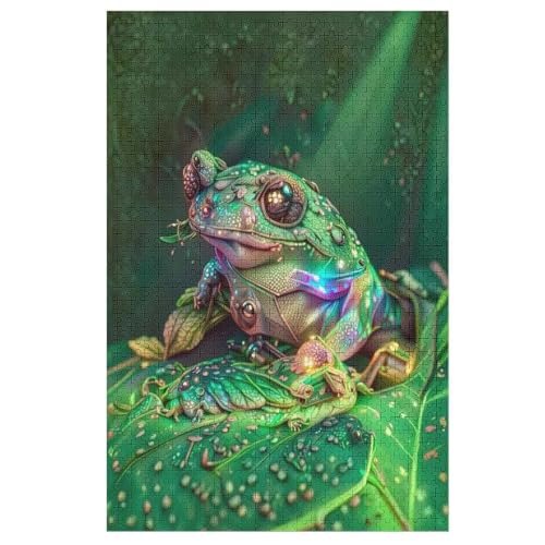 Kristallisierter Frosch Puzzle 1000 Teile, Holzpuzzle Herausforderndes Geschicklichkeitsspiel Für Die Ganze Familie, Kinder Erwachsenenpuzzle Ab 12 Jahren 78×53cm Kristallisierter Frosch Puzzle 1000 Teile, Holzpuzzle Herausforderndes Geschicklichkeitsspiel Für Die Ganze Familie, Kinder Erwachsenenpuzzle Ab 12 Jahren 78×53cm von LLLBBB
