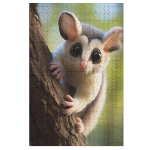 Kurzkopfgleitbeutler Holzpuzzle 1000 Teile Klassische Puzzles Erwachsene Kinder Puzzle DIY Kit Holzspielzeug Einzigartiges Geschenk 78×53cm von LLLBBB