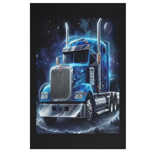 LKW-Muster 1000 Teile Puzzles Für Erwachsene, Impossible Puzzle, Geschicklichkeitsspiel Für Die Ganze Familie, Kinder Holzpuzzle 78×53cm von LLLBBB