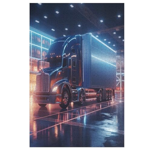 LKW -Puzzle, 1000 Teile,Holzpuzzle Für Erwachsene Kinder, Lustiges Spielzeug, Denkspiel, Bildungsspiel, 78×53cm von LLLBBB