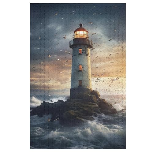 Leuchtfeuer Puzzle 1000 Teile, Holzpuzzle Herausforderndes Geschicklichkeitsspiel Für Die Ganze Familie, Kinder Erwachsenenpuzzle Ab 12 Jahren 78×53cm Leuchtfeuer Puzzle 1000 Teile, Holzpuzzle Herausforderndes Geschicklichkeitsspiel Für Die Ganze Familie, Kinder Erwachsenenpuzzle Ab 12 Jahren 78×53cm von LLLBBB