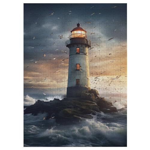 Leuchtfeuer Puzzle 300 Teile, Holzpuzzle Für Erwachsene Kinder, Impossible Puzzles, Geschicklichkeitsspiel Für Die Ganze Familie 42×30cm Leuchtfeuer Puzzle 300 Teile, Holzpuzzle Für Erwachsene Kinder, Impossible Puzzles, Geschicklichkeitsspiel Für Die Ganze Familie 42×30cm von LLLBBB