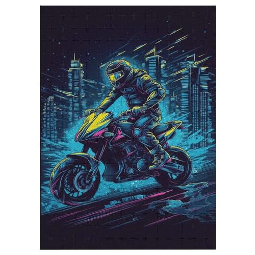 Motorrad 1000 Teile Puzzles, Wood Craft, Hochwertiges Modernes Puzzle, DIY, Für Erwachsene Und Kinder Ab 12 Jahren, 42×30cm von LLLBBB