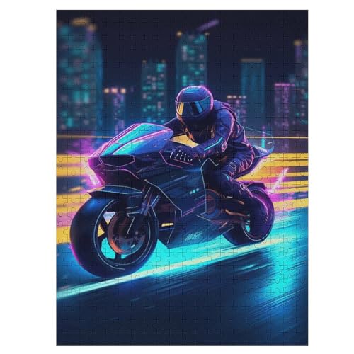 Motorrad Holzpuzzle Für Erwachsene Teenager Stress Abbauen Familien-Puzzlespiel Poster 1000-teiliges Puzzle Kinder Lernspiel 55×41cm Motorrad Holzpuzzle Für Erwachsene Teenager Stress Abbauen Familien-Puzzlespiel Poster 1000-teiliges Puzzle Kinder Lernspiel 55×41cm von LLLBBB