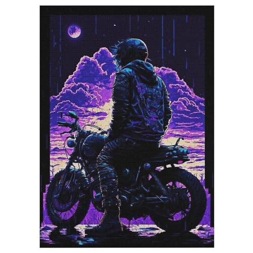 Motorrad -Puzzle, 1000 Teile,Holzpuzzle Für Erwachsene Kinder, Lustiges Spielzeug, Denkspiel, Bildungsspiel, 42×30cm Motorrad -Puzzle, 1000 Teile,Holzpuzzle Für Erwachsene Kinder, Lustiges Spielzeug, Denkspiel, Bildungsspiel, 42×30cm von LLLBBB