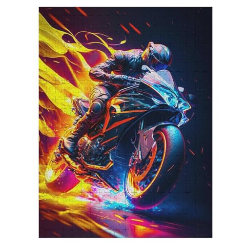 Motorrad Puzzle 1000 Teile, Holzpuzzle Für Erwachsene Kinder, Impossible Puzzles, Geschicklichkeitsspiel Für Die Ganze Familie 55×41cm Motorrad Puzzle 1000 Teile, Holzpuzzle Für Erwachsene Kinder, Impossible Puzzles, Geschicklichkeitsspiel Für Die Ganze Familie 55×41cm von LLLBBB
