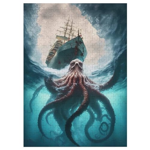 Oktopus Puzzle 300 Teile, Holzpuzzle Herausforderndes Geschicklichkeitsspiel Für Die Ganze Familie, Kinder Erwachsenenpuzzle Ab 12 Jahren 42×30cm Oktopus Puzzle 300 Teile, Holzpuzzle Herausforderndes Geschicklichkeitsspiel Für Die Ganze Familie, Kinder Erwachsenenpuzzle Ab 12 Jahren 42×30cm von LLLBBB