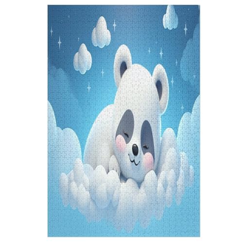 Panda -Puzzle, 1000 Teile,Holzpuzzle Für Erwachsene Kinder, Lustiges Spielzeug, Denkspiel, Bildungsspiel, 78×53cm von LLLBBB