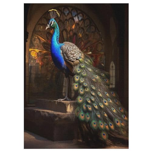 Pfau Puzzle 300 Teile, Holzpuzzle Herausforderndes Geschicklichkeitsspiel Für Die Ganze Familie, Kinder Erwachsenenpuzzle Ab 12 Jahren 42×30cm Pfau Puzzle 300 Teile, Holzpuzzle Herausforderndes Geschicklichkeitsspiel Für Die Ganze Familie, Kinder Erwachsenenpuzzle Ab 12 Jahren 42×30cm von LLLBBB
