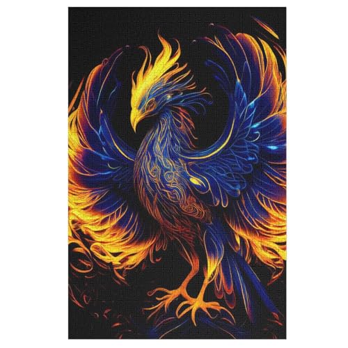 Phönix Puzzle 1000 Teile, Holzpuzzle Für Erwachsene Kinder, Impossible Puzzles, Geschicklichkeitsspiel Für Die Ganze Familie 78×53cm von LLLBBB