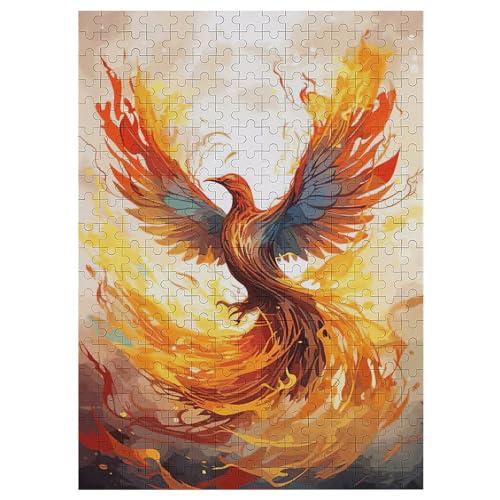 Phönix Puzzles 1000 Teile Erwachsener Kniffel Spaß Für Die Ganze Familie, Holzpuzzle Kinder Erwachsene, Impossible Puzzle Schwer 42×30cm von LLLBBB