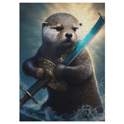 Pirat Otter-Puzzlespiel Aus Holz, 1000 Puzzleteile, Puzzle Für Teenager Und Erwachsene, Kreatives Spielzeug, Puzzles, 42×30cm von LLLBBB