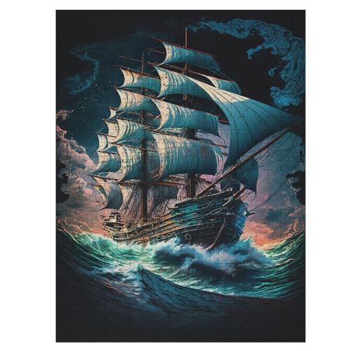 Piratenschiff,Boat Holzpuzzle - 1000 Teiliges Jigsaw Knobelspiel - Puzzle Für Erwachsene & Kinder - Outdoor & Reisespielzeug 55×41cm Piratenschiff,Boat Holzpuzzle - 1000 Teiliges Jigsaw Knobelspiel - Puzzle Für Erwachsene & Kinder - Outdoor & Reisespielzeug 55×41cm von LLLBBB