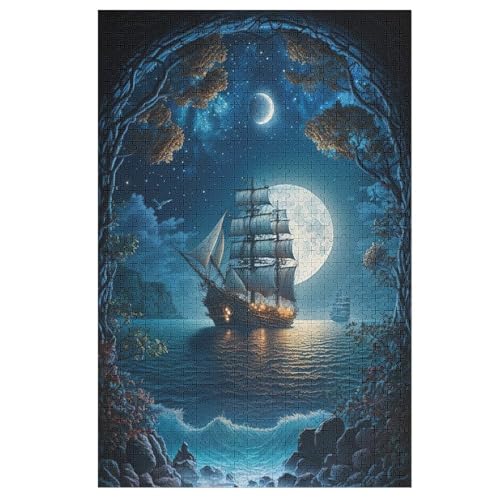 Piratenschiff,Boat Puzzles 1000 Teile Erwachsener Kniffel Spaß Für Die Ganze Familie, Holzpuzzle Kinder Erwachsene, Impossible Puzzle Schwer 78×53cm Piratenschiff,Boat Puzzles 1000 Teile Erwachsener Kniffel Spaß Für Die Ganze Familie, Holzpuzzle Kinder Erwachsene, Impossible Puzzle Schwer 78×53cm von LLLBBB