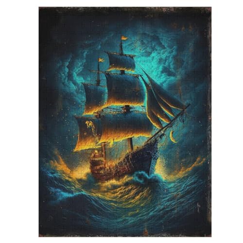 Piratenschiff Puzzle 1000 Teile, Holzpuzzle Herausforderndes Geschicklichkeitsspiel Für Die Ganze Familie, Kinder Erwachsenenpuzzle Ab 12 Jahren 55×41cm Piratenschiff Puzzle 1000 Teile, Holzpuzzle Herausforderndes Geschicklichkeitsspiel Für Die Ganze Familie, Kinder Erwachsenenpuzzle Ab 12 Jahren 55×41cm von LLLBBB