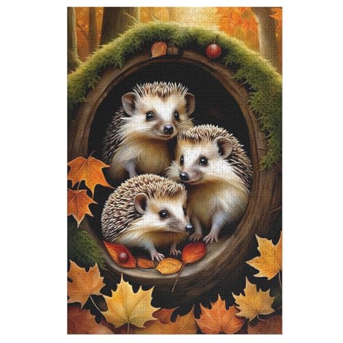 Puzzle 1000 Teile Igel Holzpuzzle Für Erwachsene Lernspiel Herausforderungsspielzeug The Puzzles Für Erwachsene Kinder 78×53cm von LLLBBB