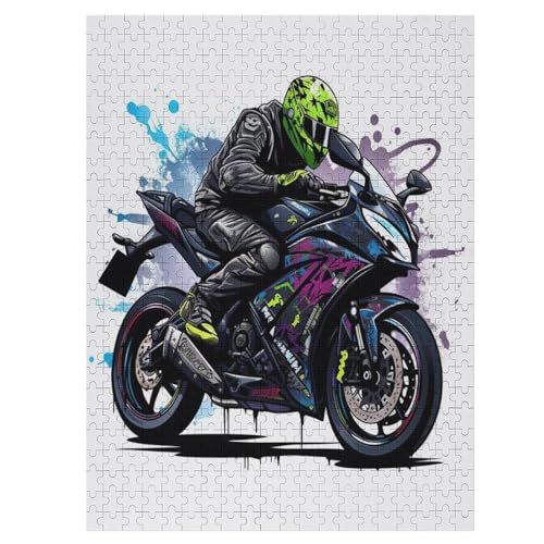 Puzzle 500 Teile Motorrad Holzpuzzle Für Erwachsene Lernspiel Herausforderungsspielzeug The Puzzles Für Erwachsene Kinder 55×41cm Puzzle 500 Teile Motorrad Holzpuzzle Für Erwachsene Lernspiel Herausforderungsspielzeug The Puzzles Für Erwachsene Kinder 55×41cm von LLLBBB