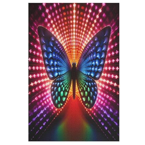 Puzzle 1000 Teile Schmetterling Holzpuzzle Für Erwachsene Lernspiel Herausforderungsspielzeug The Puzzles Für Erwachsene Kinder 78×53cm von LLLBBB