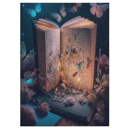 Puzzle Buch, 300 Puzzleteile Für Kinder, Holzpuzzles, Geeignet Für Erwachsene Lernspiel, 42×30cm von LLLBBB