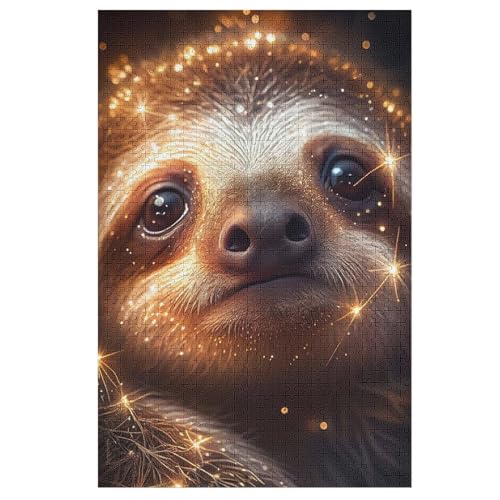Puzzle Faultiere, 1000 Puzzleteile Für Kinder, Holzpuzzles, Geeignet Für Erwachsene Lernspiel, 78×53cm von LLLBBB