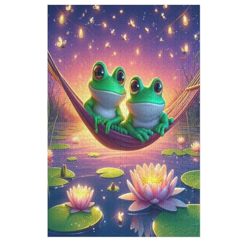 Puzzle Frosch, 1000 Puzzleteile Für Kinder, Holzpuzzles, Geeignet Für Erwachsene Lernspiel, 78×53cm Puzzle Frosch, 1000 Puzzleteile Für Kinder, Holzpuzzles, Geeignet Für Erwachsene Lernspiel, 78×53cm von LLLBBB
