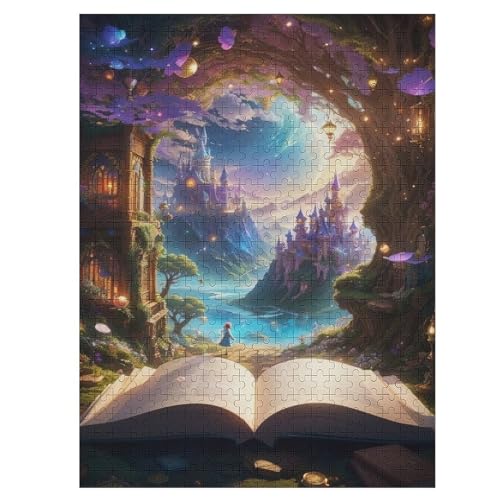 Puzzle Für Erwachsene, 500 Teile, Buch, Holzpuzzle, Geburtstagsgeschenke, Puzzle Wanddekoration 55×41cm von LLLBBB