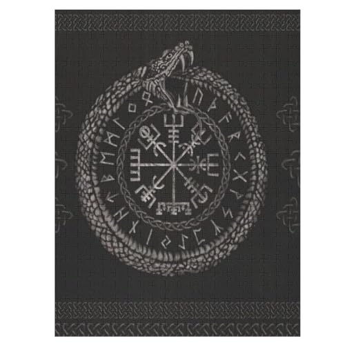 Puzzle Für Erwachsene 500 Teiliges Wikingermythos Puzzles Holzbrettpuzzles Denksportaufgaben Für Kinder 55×41cm von LLLBBB