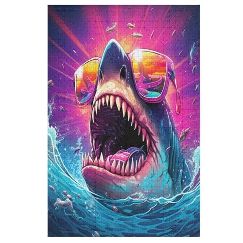 Puzzle Hai, 1000 Puzzleteile Für Kinder, Holzpuzzles, Geeignet Für Erwachsene Lernspiel, 78×53cm Puzzle Hai, 1000 Puzzleteile Für Kinder, Holzpuzzles, Geeignet Für Erwachsene Lernspiel, 78×53cm von LLLBBB