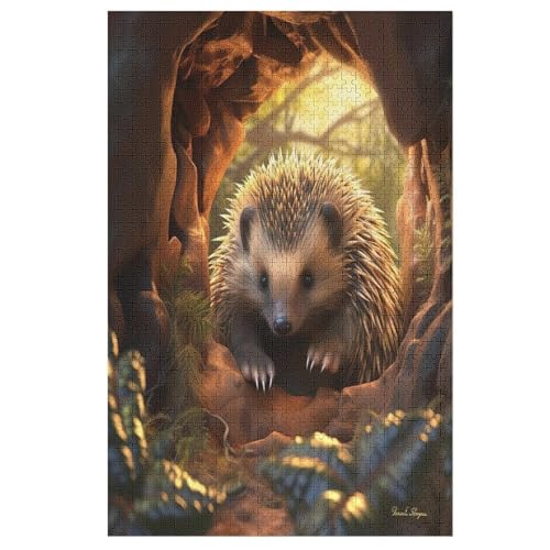 Puzzle Igel, 1000 Puzzleteile Für Kinder, Holzpuzzles, Geeignet Für Erwachsene Lernspiel, 78×53cm Puzzle Igel, 1000 Puzzleteile Für Kinder, Holzpuzzles, Geeignet Für Erwachsene Lernspiel, 78×53cm von LLLBBB