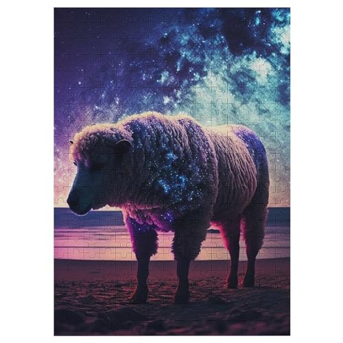 Puzzle Kuh Puzzles, 1000-teiliges Holzpuzzle, Geeignet Für Erwachsene Und Kinder Ab 12 Jahren, Tolles Geschenk 42×30cm von LLLBBB