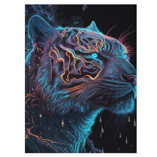 Puzzle Tiertiger, 1000 Puzzleteile Für Kinder, Holzpuzzles, Geeignet Für Erwachsene Lernspiel, 55×41cm Puzzle Tiertiger, 1000 Puzzleteile Für Kinder, Holzpuzzles, Geeignet Für Erwachsene Lernspiel, 55×41cm von LLLBBB