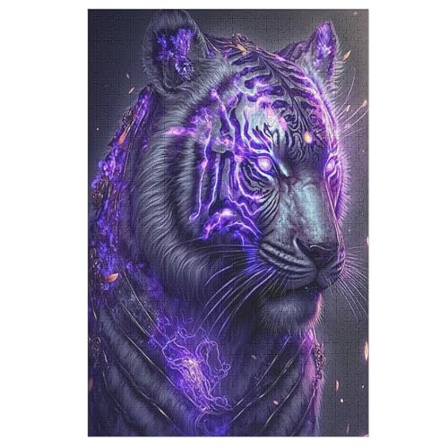 Puzzle Tiger, 1000 Puzzleteile Für Kinder, Holzpuzzles, Geeignet Für Erwachsene Lernspiel, 78×53cm von LLLBBB