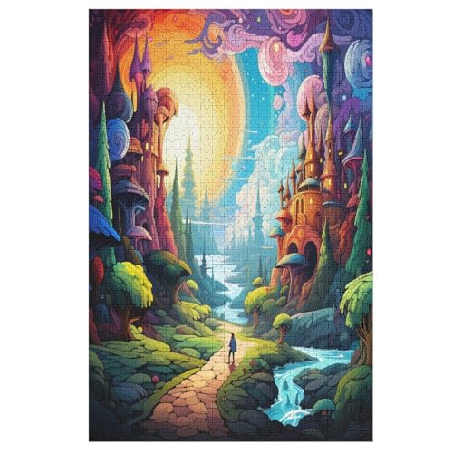 Puzzle Wunderland, 1000 Puzzleteile Für Kinder, Holzpuzzles, Geeignet Für Erwachsene Lernspiel, 78×53cm Puzzle Wunderland, 1000 Puzzleteile Für Kinder, Holzpuzzles, Geeignet Für Erwachsene Lernspiel, 78×53cm von LLLBBB