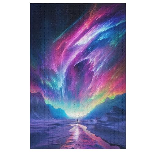 Puzzles Aurora, 1000 Teile, Puzzle Aus Holz Für Erwachsene Und Kinder Ab 12 Jahren, Lernspielzeug 78×53cm Puzzles Aurora, 1000 Teile, Puzzle Aus Holz Für Erwachsene Und Kinder Ab 12 Jahren, Lernspielzeug 78×53cm von LLLBBB